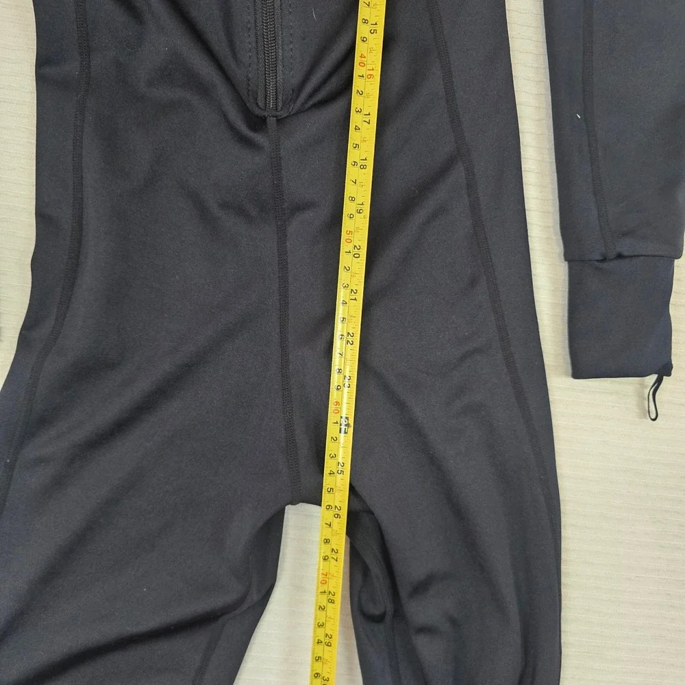 Edge UV Shield 50+ Full Body Rash Guard Black Long Sleeve Stirrup‎ Suit Small